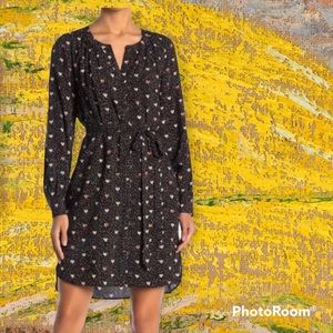 DR2 Heart shirt dress with tie belt and long sleeves